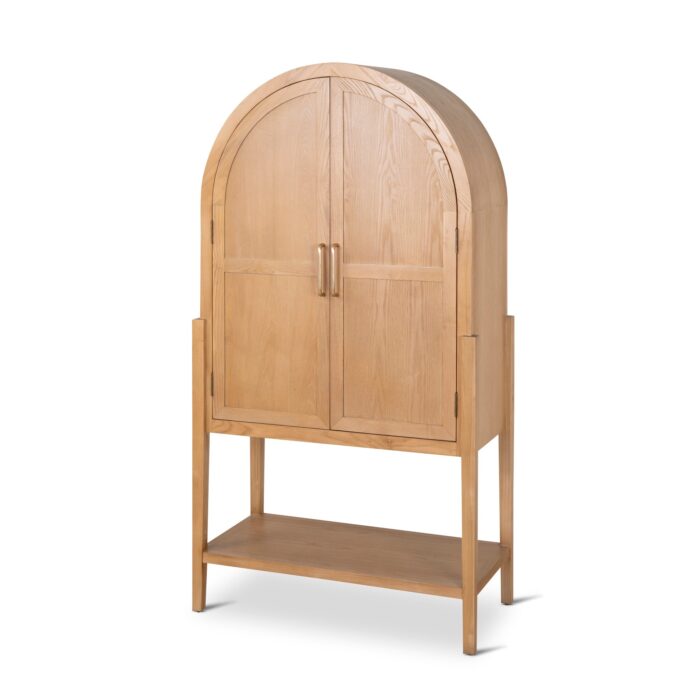 Ash Curve Cabinet 1.83m NAT Fin Natural Wood