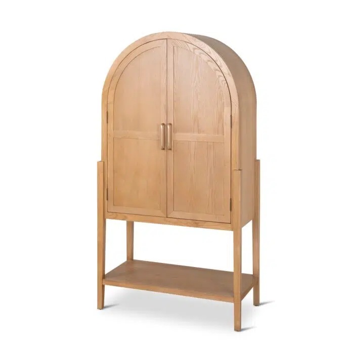 Dorian 1.83m (H) Ash Curve Cabinet – Natural