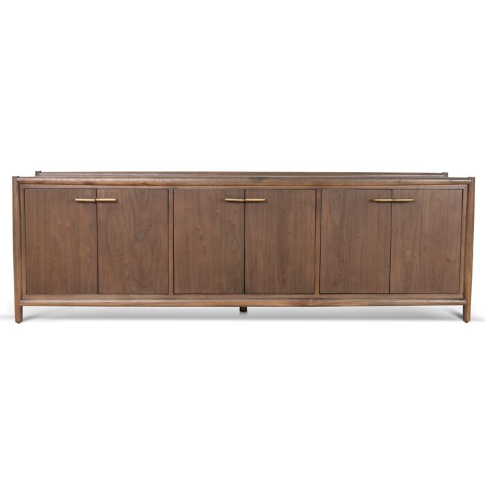 Flint 2.38m Sideboard Walnut Modern Storage Furniture