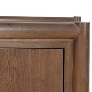 Walnut Sideboard 238cm W x 50cm D x 76cm H, Elm Legs, Plywood Top, Brass Handles