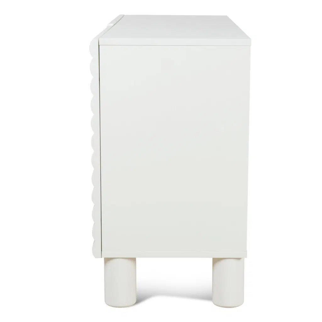 Elegant 1.2m Sideboard Unit in White with Storage Shelves
