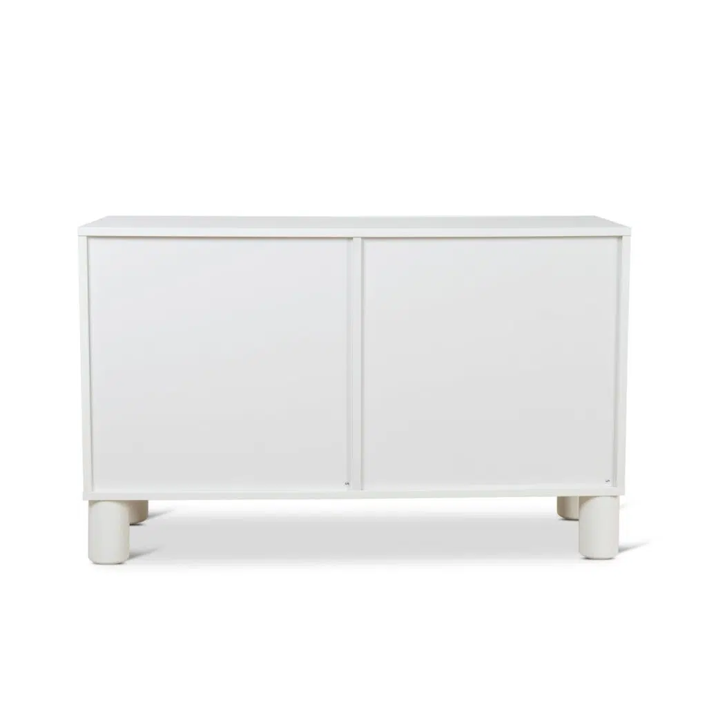 Elegant 1.2m White Sideboard Unit with Storage Shelves