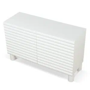Elegant 1.2m White Sideboard Unit with Storage Shelves