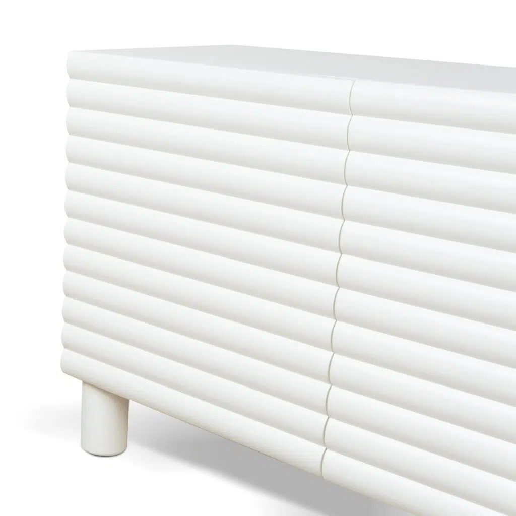 Elegant 1.2m White Sideboard Unit with Storage Shelves
