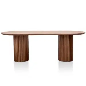 Leif 2.2m Walnut Dining Table, Sleek Modern Design