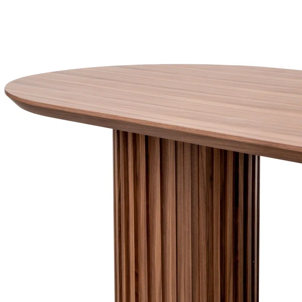 Leif 2.2m Walnut Dining Table, Sleek Modern Design