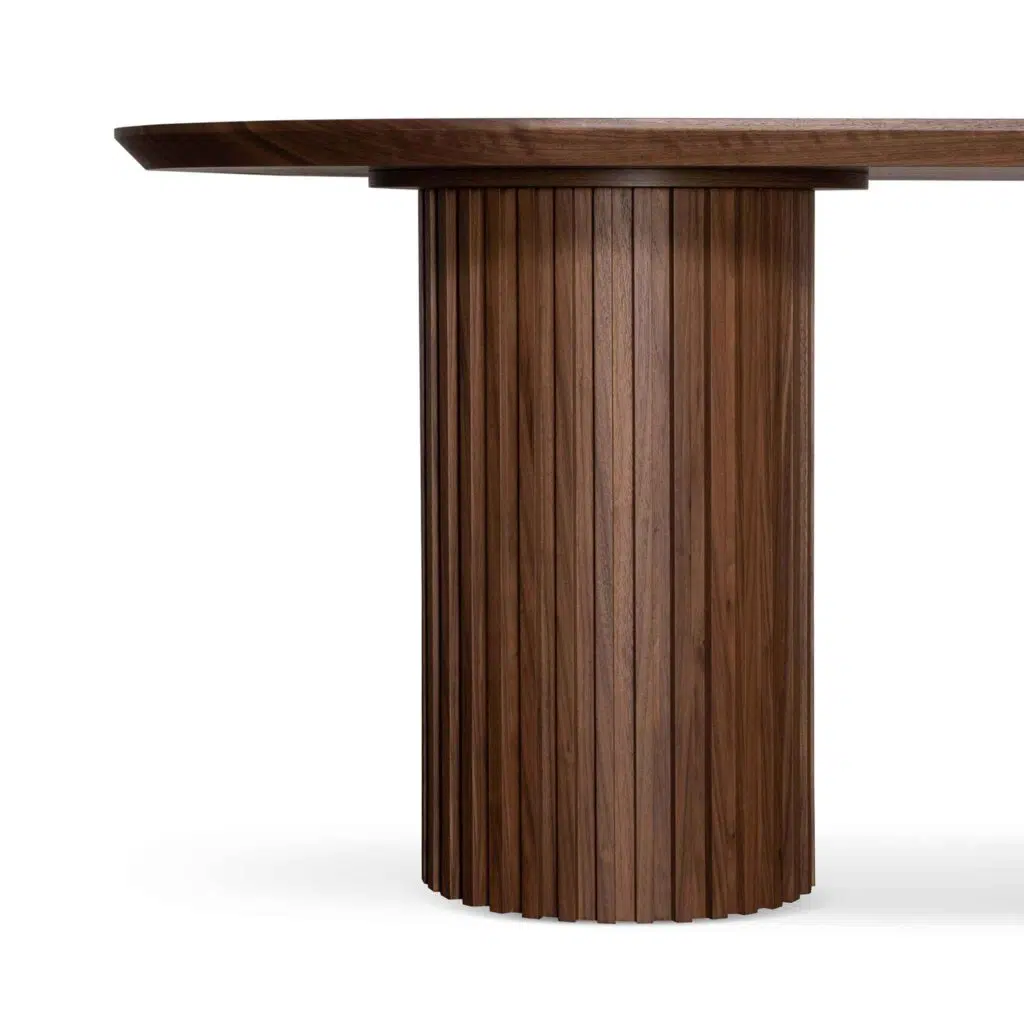 Leif 2.2m Walnut Dining Table, Sleek Modern Design