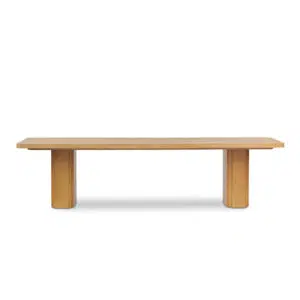 Elegant 3m Elm Wood Dining Table, Seats 8-10