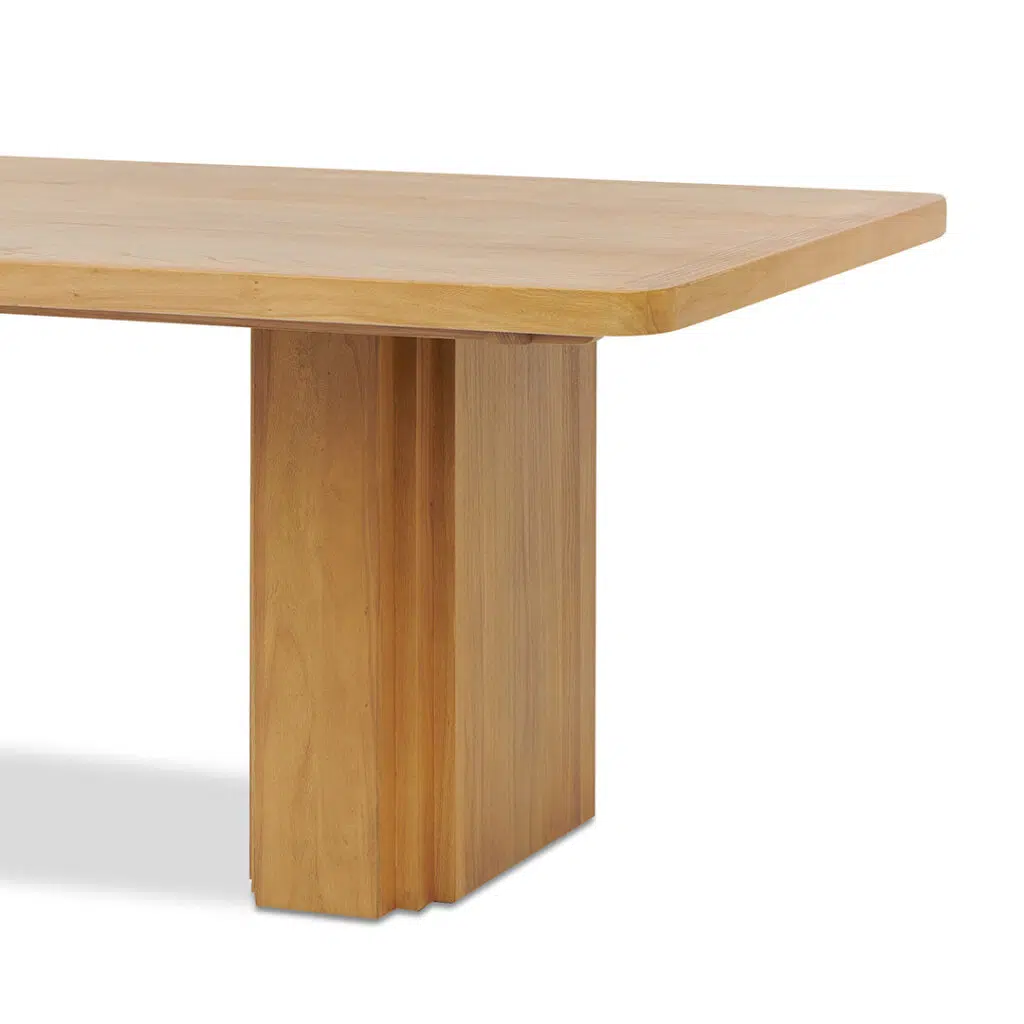 Elegant 3m Elm Wood Dining Table, Seats 8-10, Natural