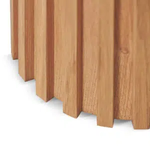 Modern Art 1.4m Console Table, Natural Oak, Unique Spherical Legs