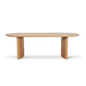 Natural 2.4m Dining Table, Sturdy Wood, Spacious Top