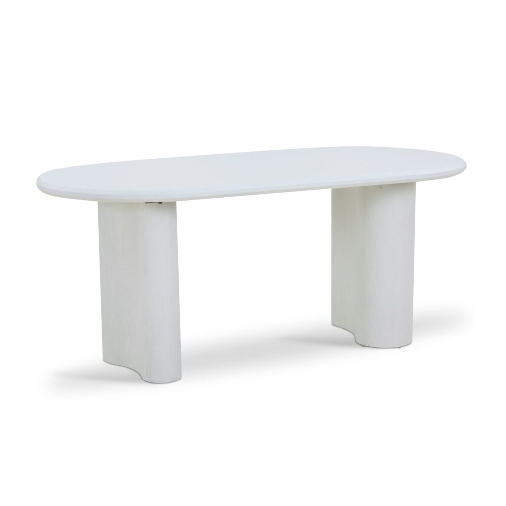 Elegant White 1.8m Oval Dining Table Otis
