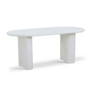 Elegant White 1.8m Oval Dining Table Otis