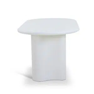 Elegant White 1.8m Oval Dining Table, Modern Design