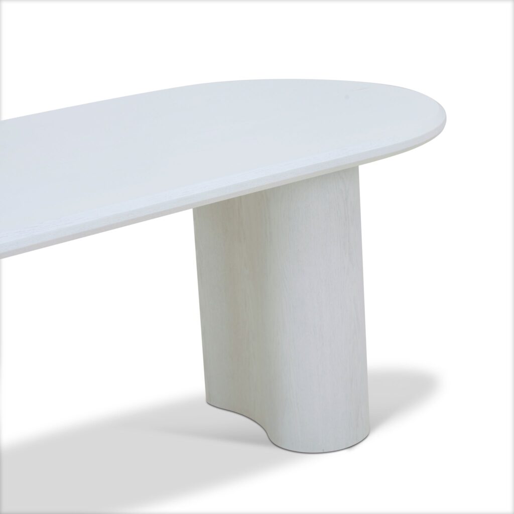 Elegant Oval Dining Table White 1.8m Wide Modern Design