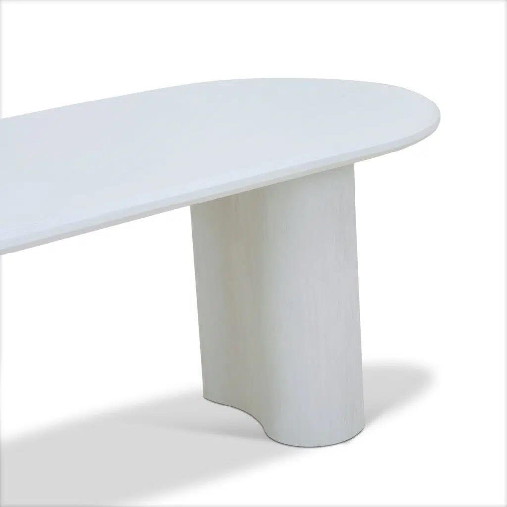 Elegant Oval Dining Table White 1.8m Wide Modern Design