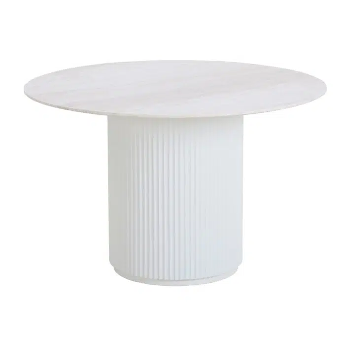 Arlo Travertine Dining Table _ White 1.2m