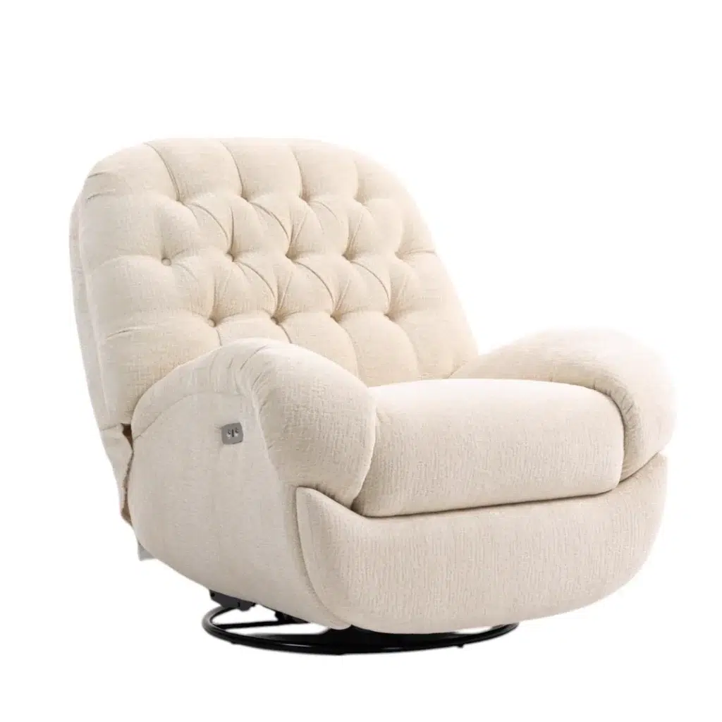 Luxury Textured Recliner Chair, Durable Wood Frame, Spacious Seating