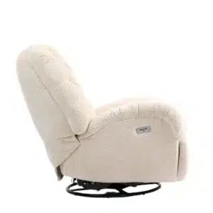 Electric Rocking Recliner, Exquisite Textured Fabric, Durable Wood Frame, Spacious Seat, Easy Assembly