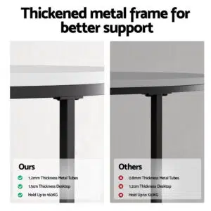 Marble effect nesting coffee table set, white & black, durable metal frame