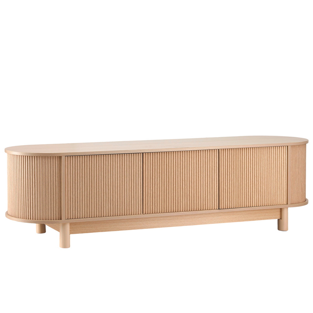 Ethan 160cm Pine Unit with Storage and Fluted Doors