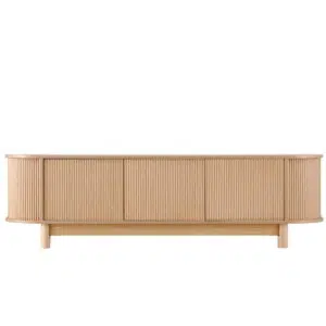 Ethan 160cm Pine Unit with Storage and Fluted Doors
