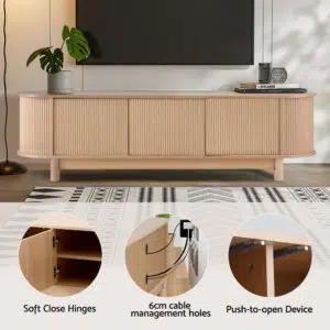 Ethan 160cm Pine Entertainment Unit with Storage