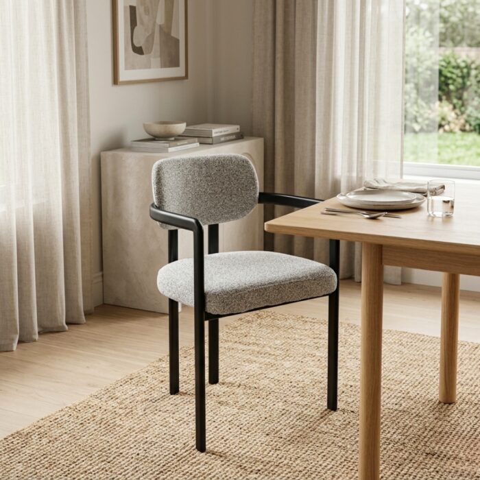 Felina Grey Dining Chair - Modern Comfortable Upholstered Chair