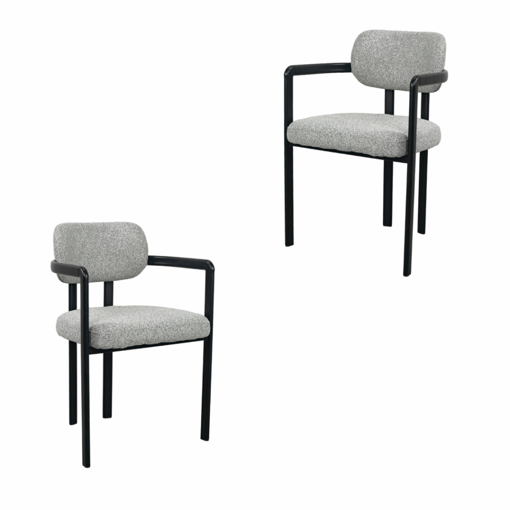 Felina Dining Chair Grey Set 2 Modern