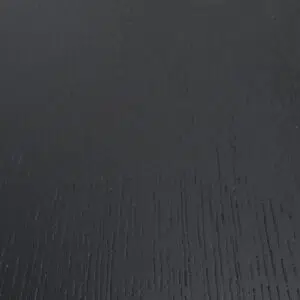 Elegant 90cm Black Oak Coffee Table, Matte Top, Sleek Black Frame