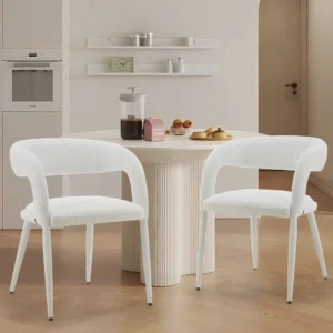 Light Grey Dining Chair Set, Modern Design, Comfortable, Durable, Space-Efficient