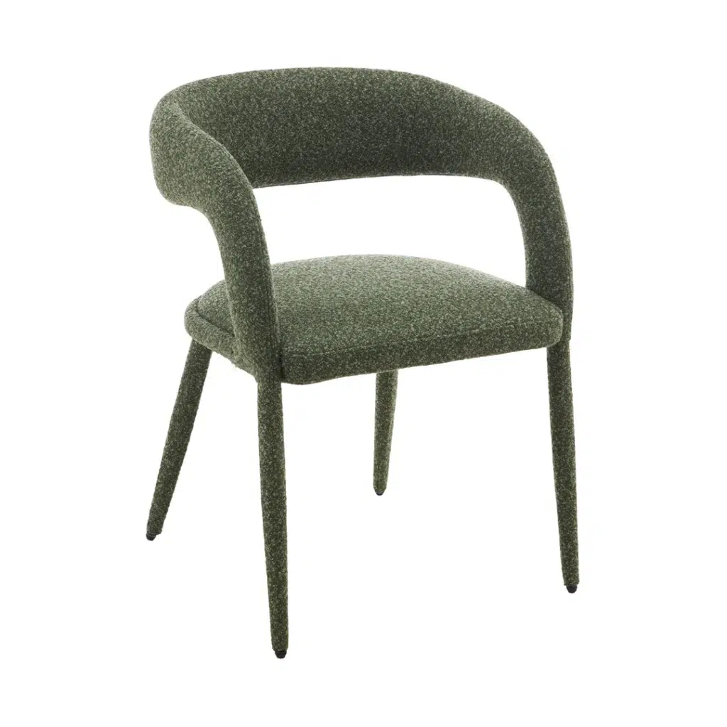 Pine Green Dining Chairs, Set of 2, Modern Design