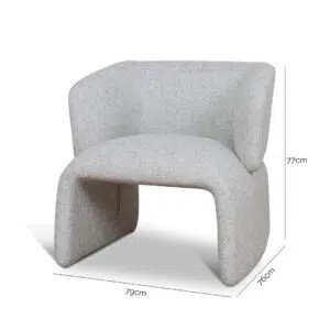 Juno Fabric Armchair - Soft Polyester, Comfortable Seating