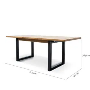 Kaia Extendable Dining Table European Oak Black Legs