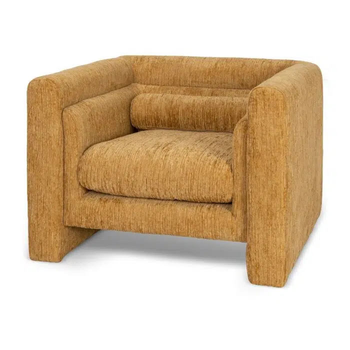 Luca Fabric Armchair _ Yellow Sand