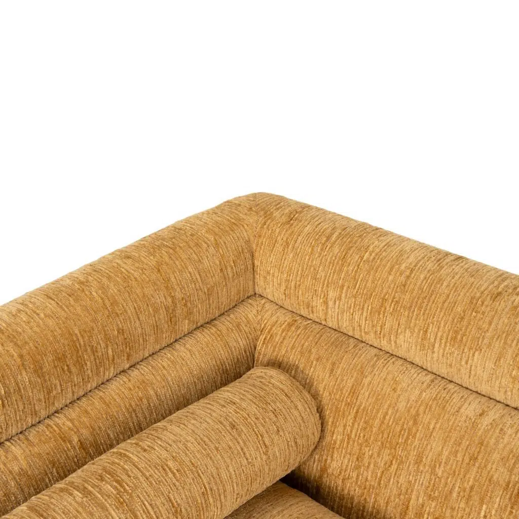 Yellow Sand 3-Seater Sofa, Plush Foam, Timber Frame, Chic Pillows, 231cm Wide