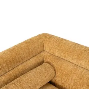 Yellow Sand 3-Seater Sofa, Plush Foam, Timber Frame, Chic Pillows, 231cm Wide