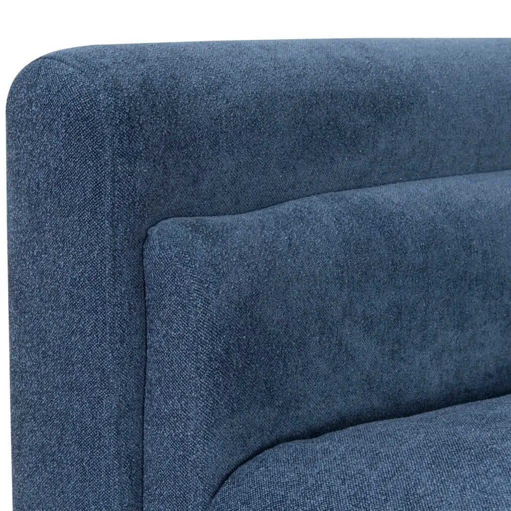 Navy Blue Fabric Armchair, Elegant Chair, Modern Interior, Cloud Comfort, Durable Design