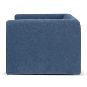 Navy Blue Fabric Armchair, Elegant, Cozy, Durable, Modern Interior