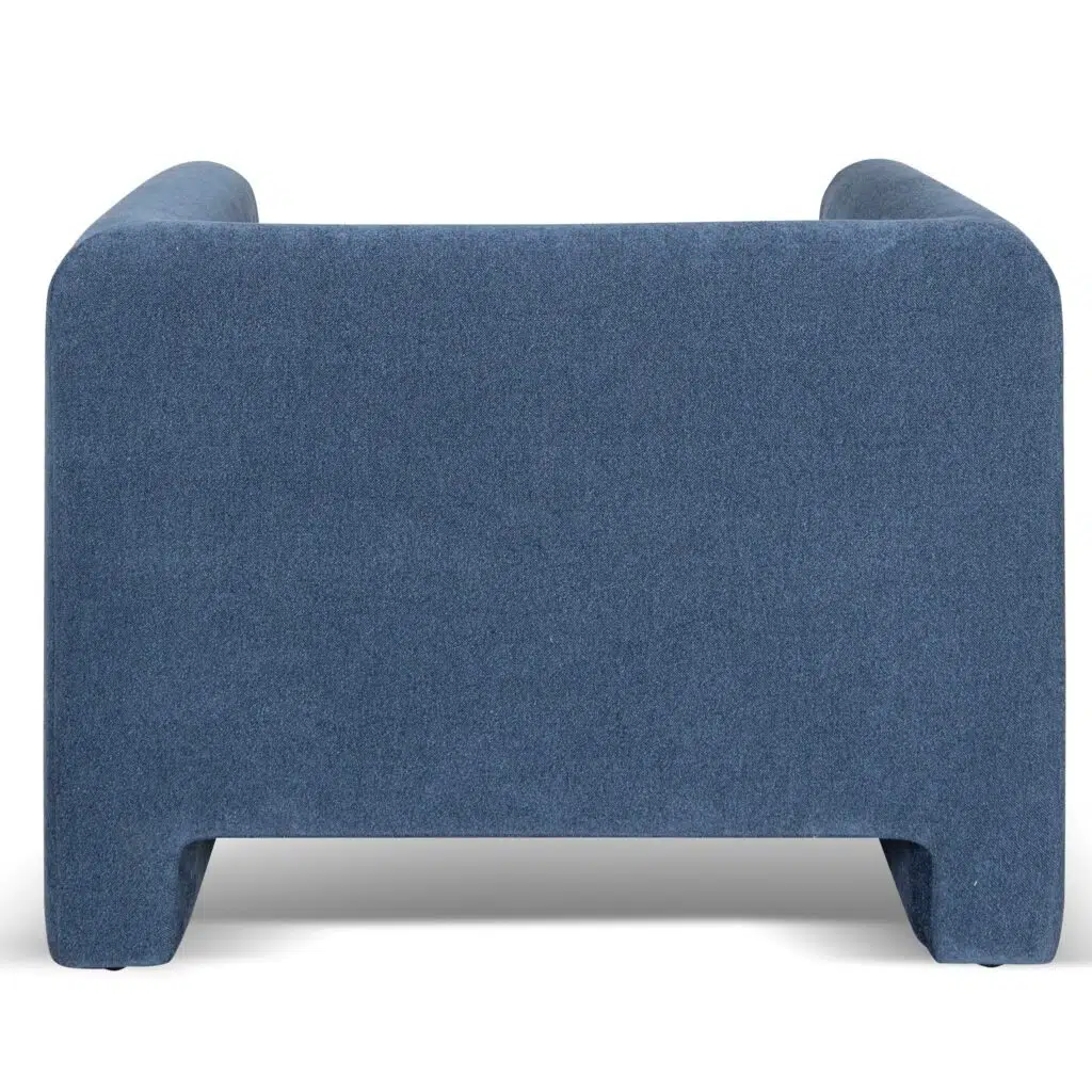 Navy Blue Fabric Armchair, Elegant, Comfortable, Durable, Modern Interior