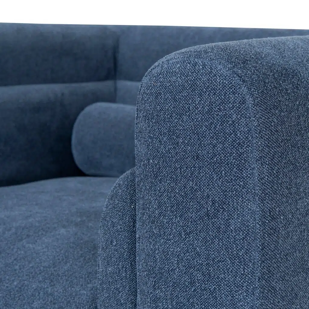 Navy Blue Fabric Armchair, Elegant, Cozy, Durable, Modern Interior