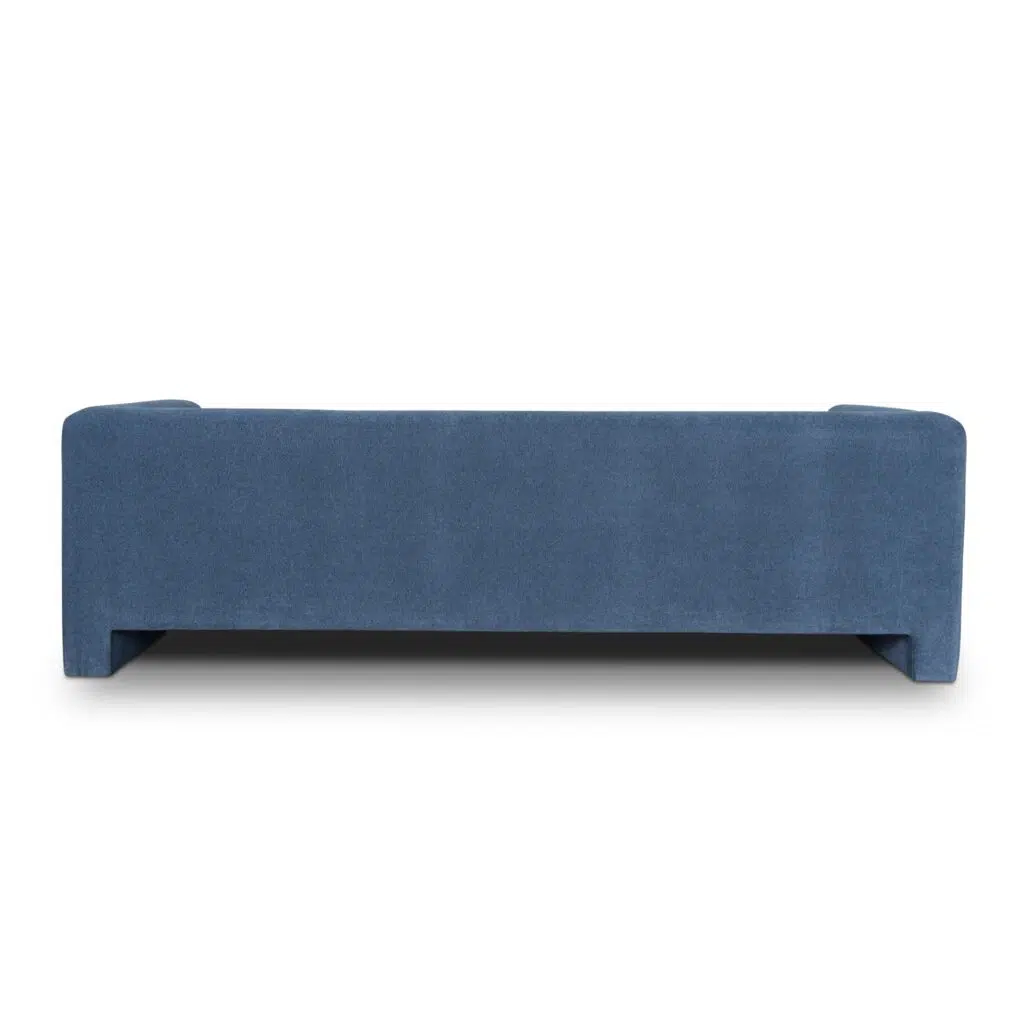 Navy Blue 3-Seater Fabric Sofa, Modern Design, Plush Comfort, Durable Construction