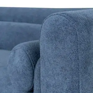 Navy Blue 3-Seater Fabric Sofa, Modern Design, Plush Comfort, Durable Frame, Rich Polyester Upholstery