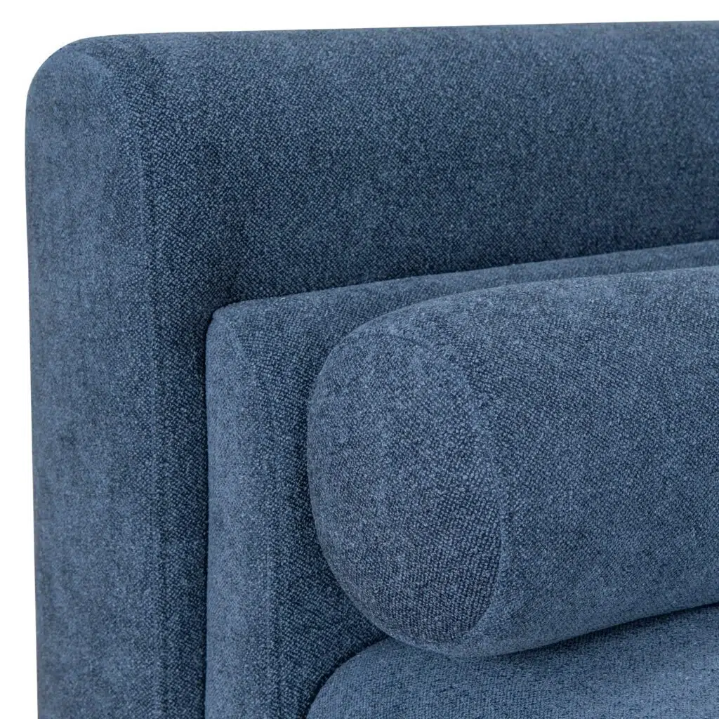 Navy Blue 3-Seater Fabric Sofa, Modern Design, Plush Comfort, Durable Frame, Rich Upholstery, Elegant Living Room Furniture