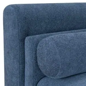 Navy Blue 3-Seater Fabric Sofa, Modern Design, Plush Comfort, Durable Frame, Rich Upholstery, Elegant Living Room Furniture