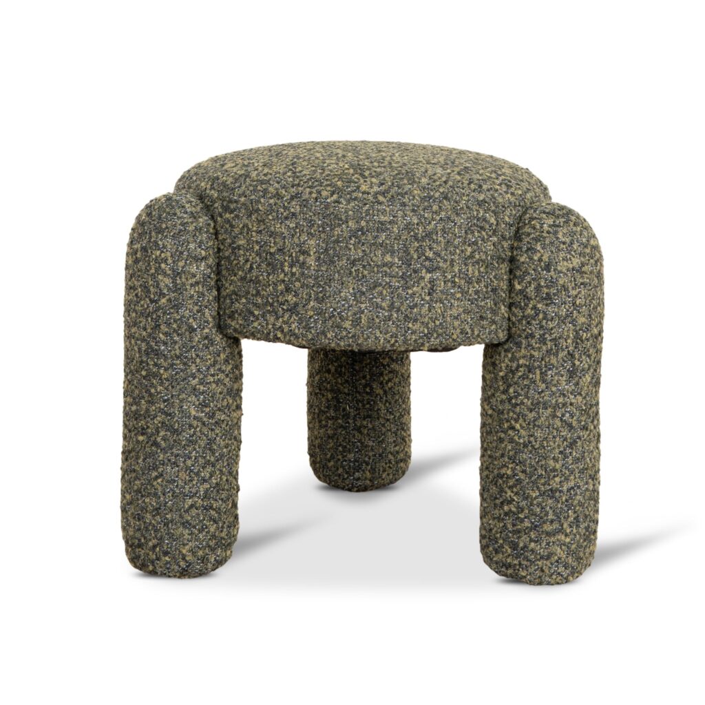 Basil Green Ottoman, Elegant Seating Solution