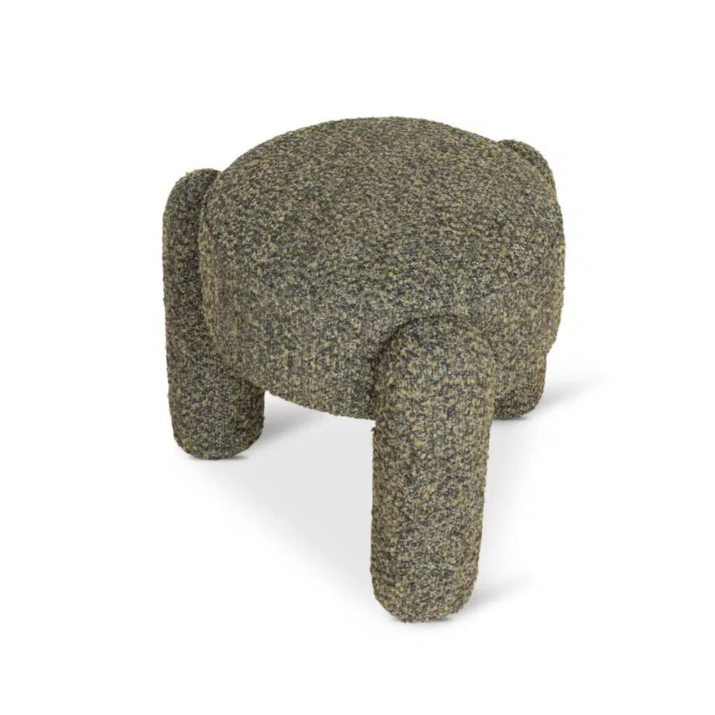 Basil Green Ottoman, Stylish Footrest, 52x52x45.5cm