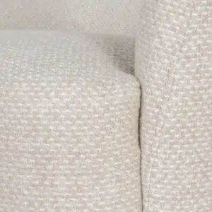 Beige fabric armchair, elegant design, comfortable