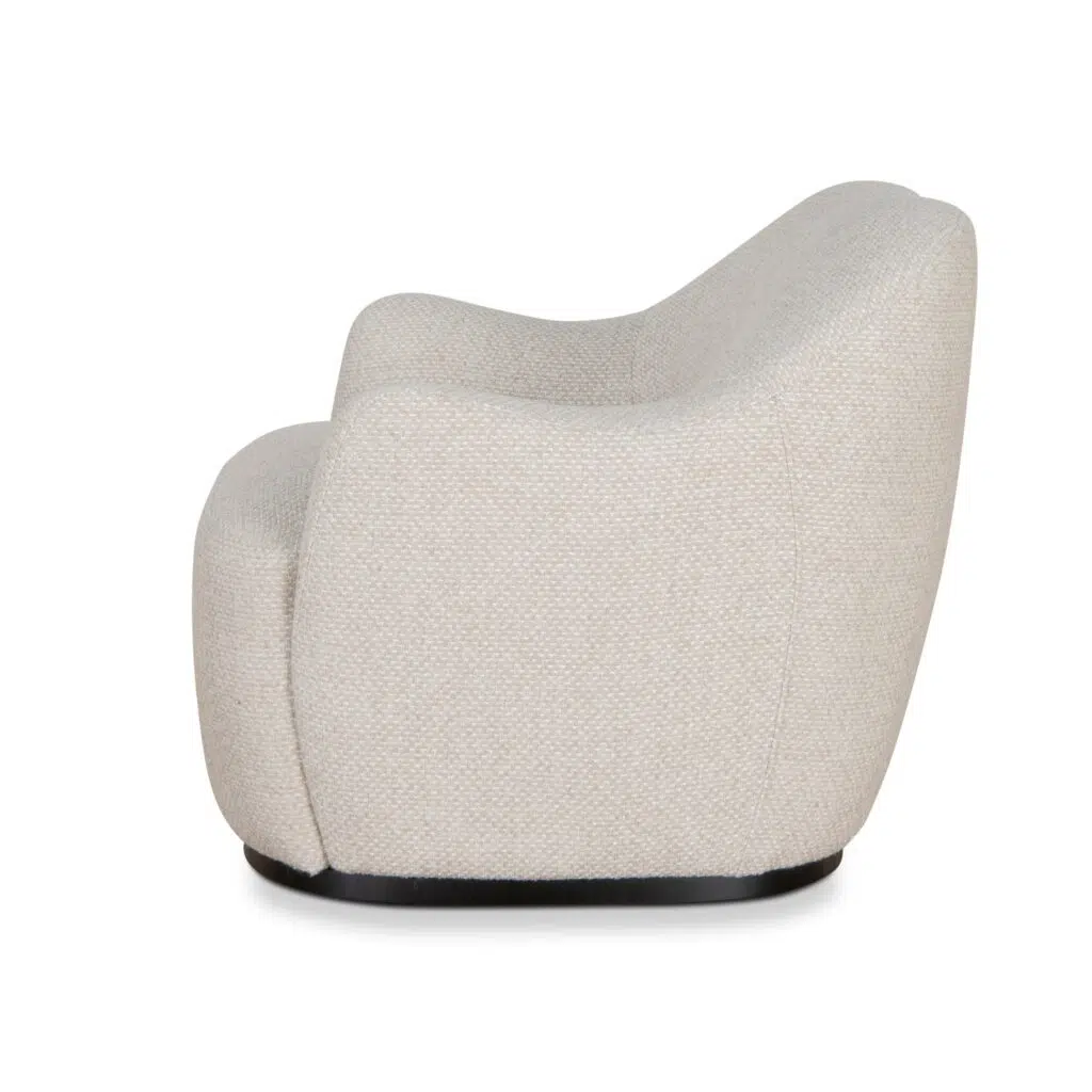 Beige fabric armchair, timeless elegance, comfortable, durable, ready-to-use
