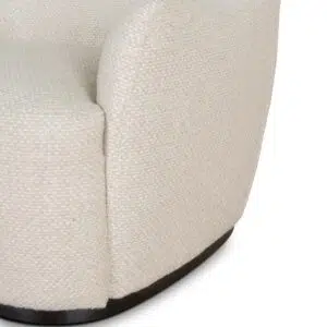 Beige fabric armchair, timeless design, comfortable